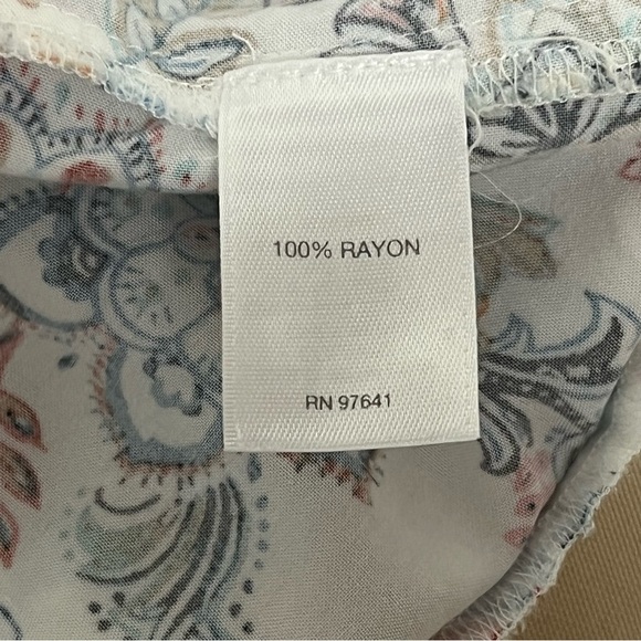 J. Jill Folkloric Boho Paisley Floral Tassel‎ Sleeveless Top Blouse Bohemian XL - Picture 13 of 14